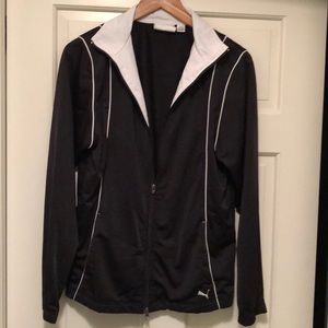 Puma Zip Front Black and White Jacket XL